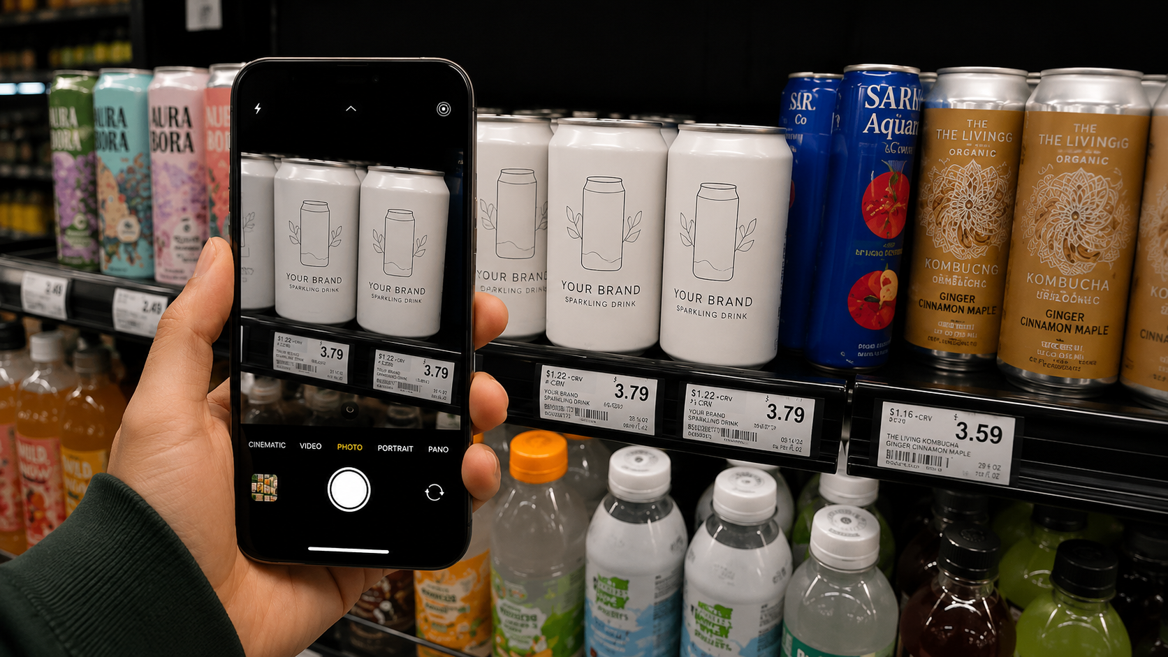 Shinzo products displayed on a retail shelf as visual placement confirmation.